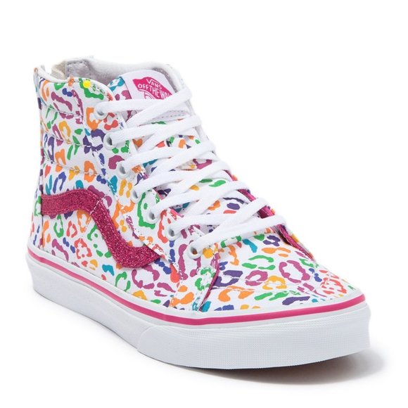 rainbow leopard print vans